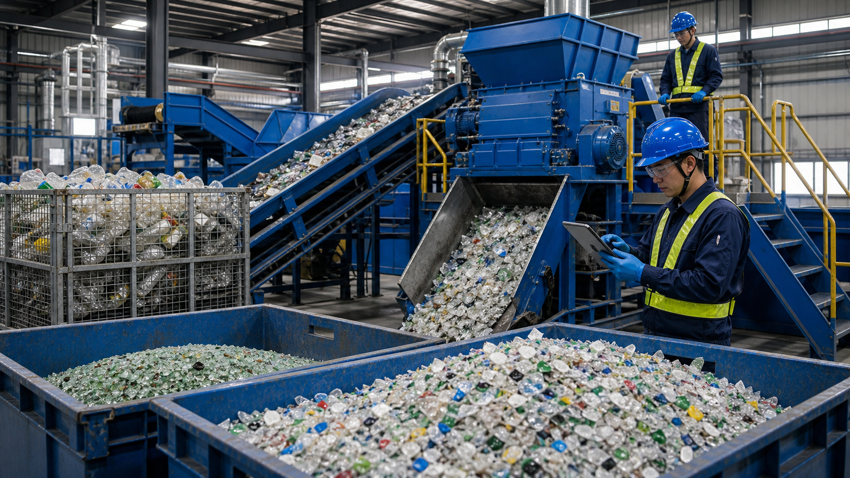 廃プラスチック・ガラス破砕施設